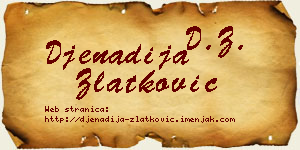 Đenadija Zlatković vizit kartica
